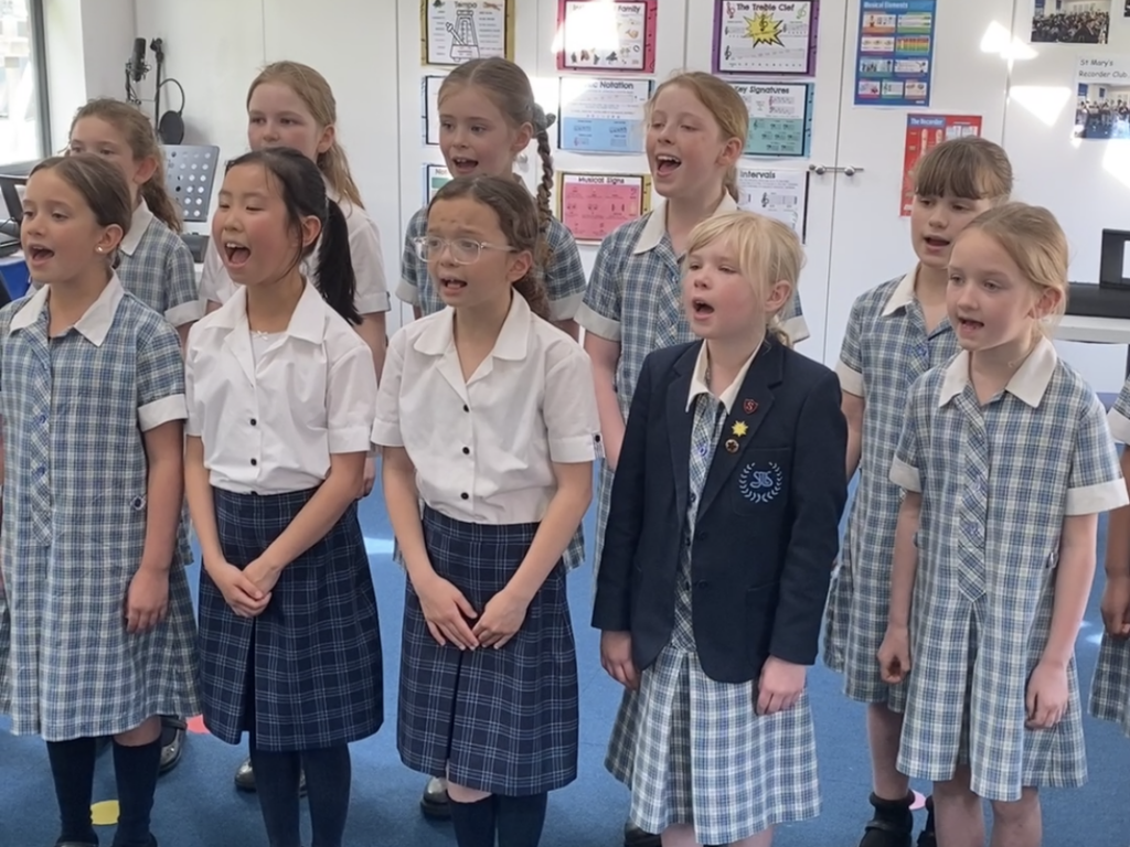 St Mary's Lower School pupils rehearsal video gains over 50K video views on Instagram