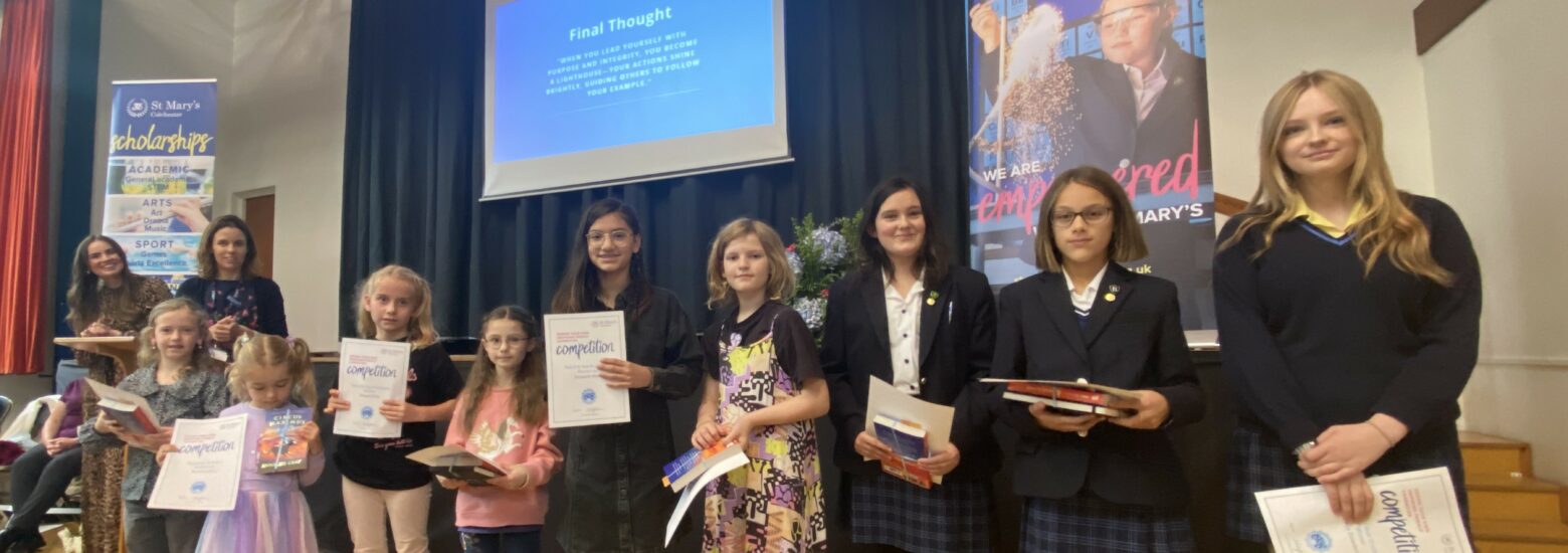 Winners of St Mary's Inspiring Female Character Competition