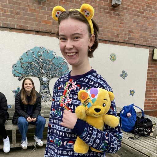 Pudsey Bear ears are always a favourite accessory at St Mary's for Children in Need